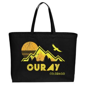 Retro Ouray Colorado Distressed Home Cotton Canvas Jumbo Tote