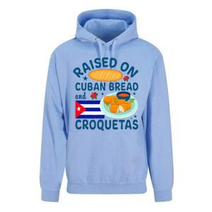 Raised On Cuban Bread And Croquetas Cuba Cuban Unisex Surf Hoodie