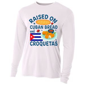 Raised On Cuban Bread And Croquetas Cuba Cuban Cooling Performance Long Sleeve Crew