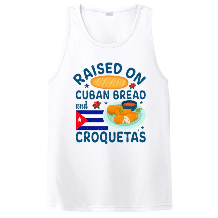 Raised On Cuban Bread And Croquetas Cuba Cuban PosiCharge Competitor Tank