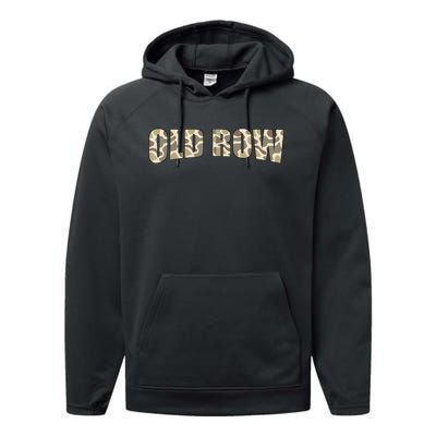 Retro Old Camo Row Vintage Camouflage Performance Fleece Hoodie