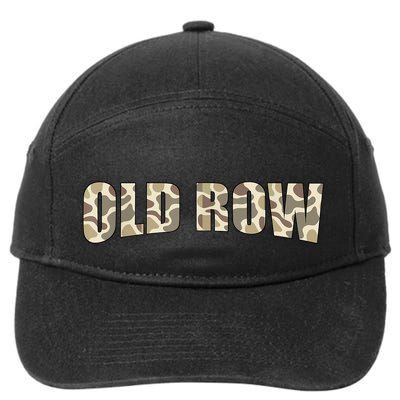 Retro Old Camo Row Vintage Camouflage 7-Panel Snapback Hat
