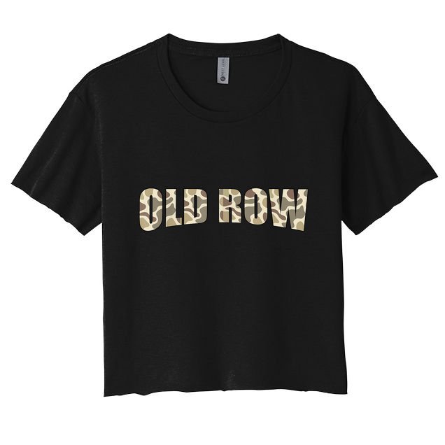 Retro Old Camo Row Vintage Camouflage Crop Top