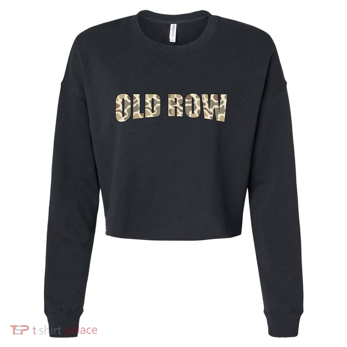 Retro Old Camo Row Vintage Camouflage Cropped Pullover Crew