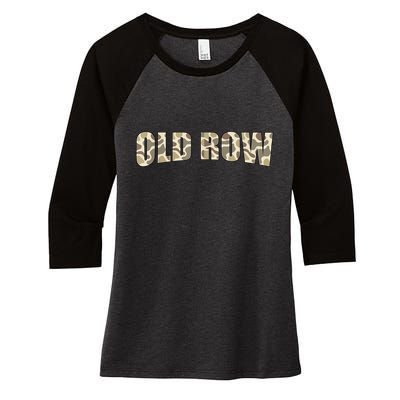 Retro Old Camo Row Vintage Camouflage Women's Tri-Blend 3/4-Sleeve Raglan Shirt