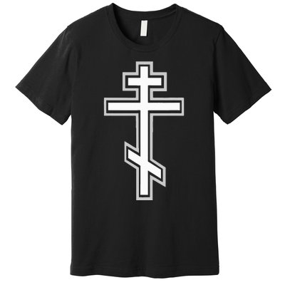 Russian Orthodox Cross. Crucifix Christian Premium T-Shirt