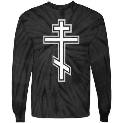 Russian Orthodox Cross. Crucifix Christian Tie-Dye Long Sleeve Shirt