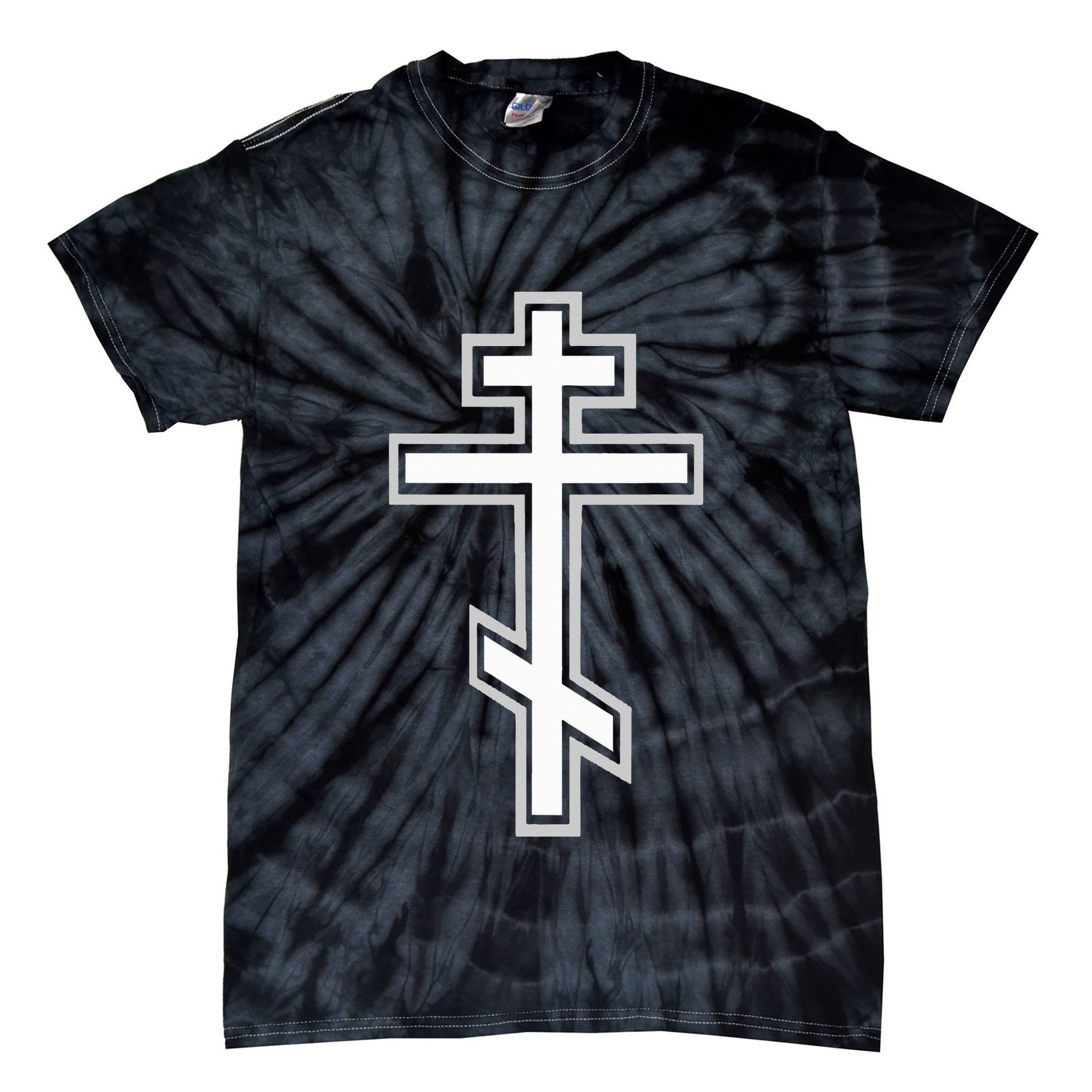 Russian Orthodox Cross. Crucifix Christian Tie-Dye T-Shirt
