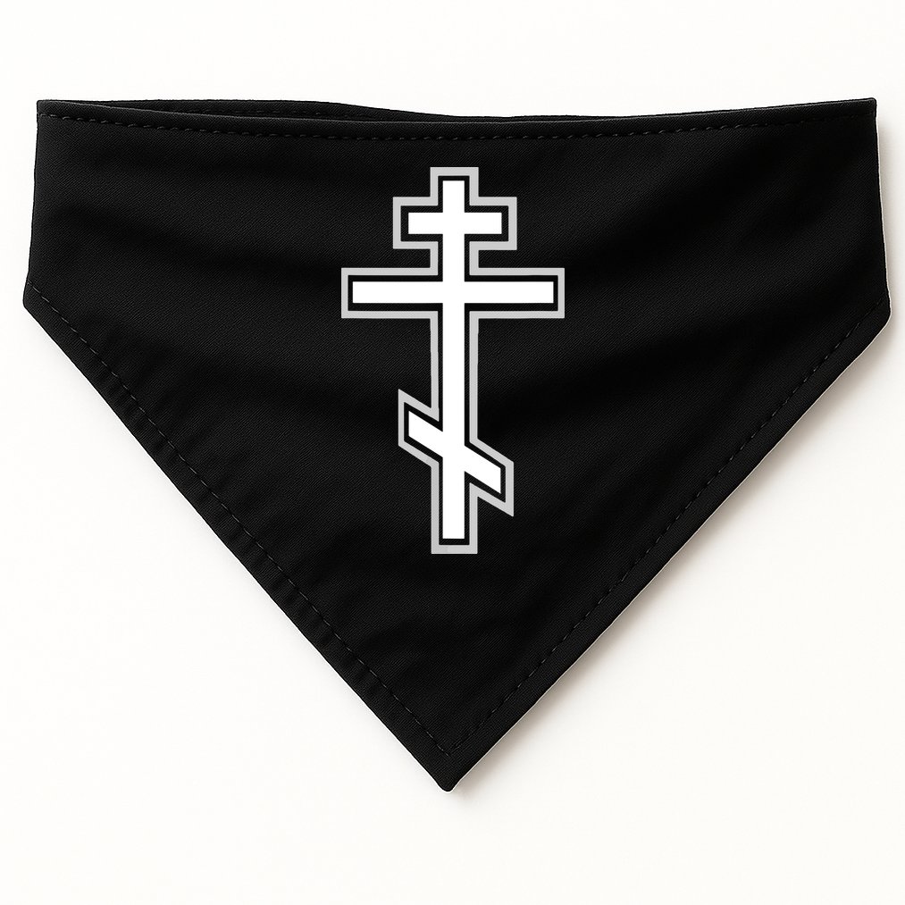 Russian Orthodox Cross Crucifix Christian USA-Made Doggie Bandana