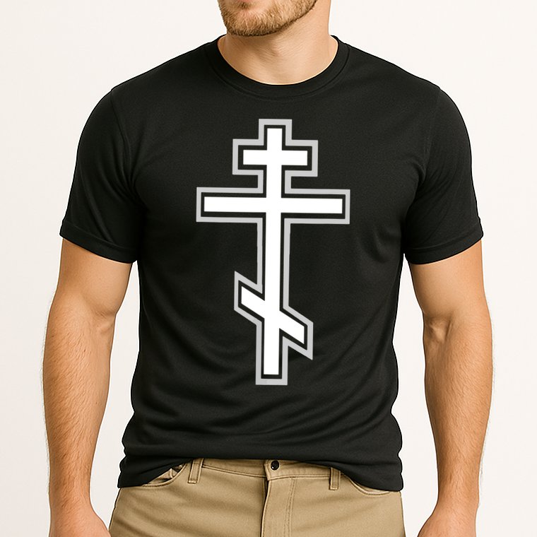 Russian Orthodox Cross Crucifix Christian Cooling Performance Crew T-Shirt