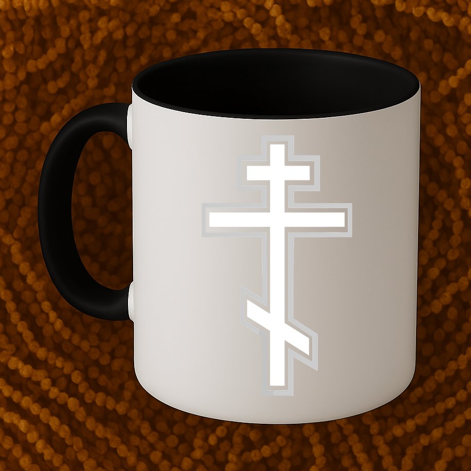 Russian Orthodox Cross Crucifix Christian Mug