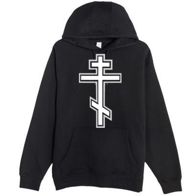 Russian Orthodox Cross Crucifix Christian Premium Pullover Hoodie