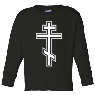 Russian Orthodox Cross Crucifix Christian Toddler Long Sleeve Shirt
