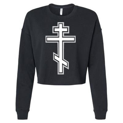 Russian Orthodox Cross Crucifix Christian Cropped Pullover Crew