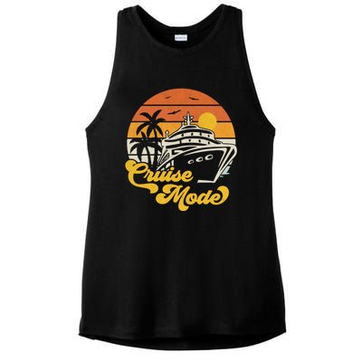 Retro On Cruise Mode Family Vacation Style Gift Ladies PosiCharge Tri-Blend Wicking Tank