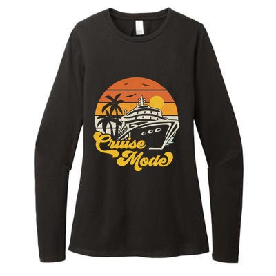 Retro On Cruise Mode Family Vacation Style Gift Womens CVC Long Sleeve Shirt