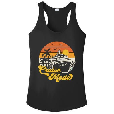 Retro On Cruise Mode Family Vacation Style Gift Ladies PosiCharge Competitor Racerback Tank