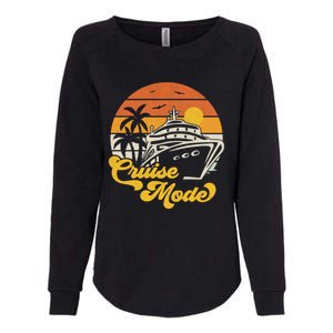 Retro On Cruise Mode Family Vacation Style Gift Womens California Wash Sweatshirt