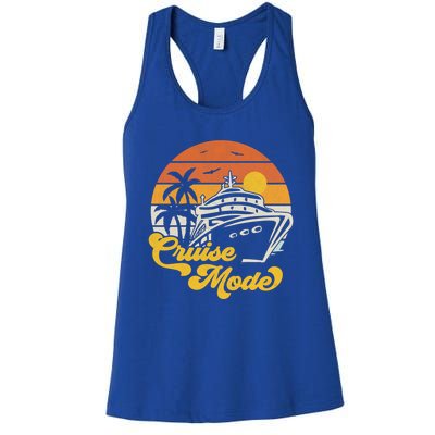 Retro On Cruise Mode Family Vacation Style Gift Women's Racerback Tank