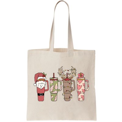 Retro Obsessive Cup Disorder Christmas Ocd Stanley Tumbler Christmas Tote Bag