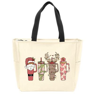 Retro Obsessive Cup Disorder Christmas Ocd Stanley Tumbler Christmas Zip Tote Bag