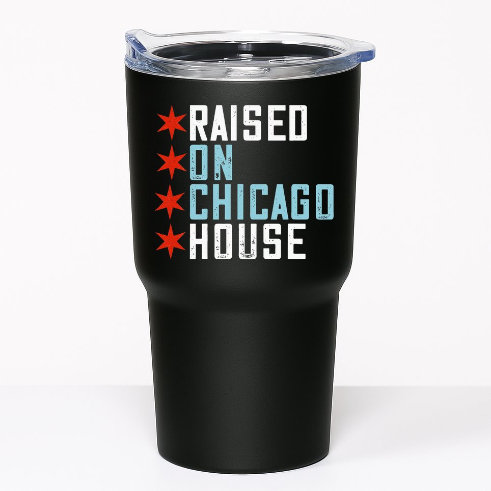 Raised On Chicago House Music EDM DJ Illinois Raver Tumbler