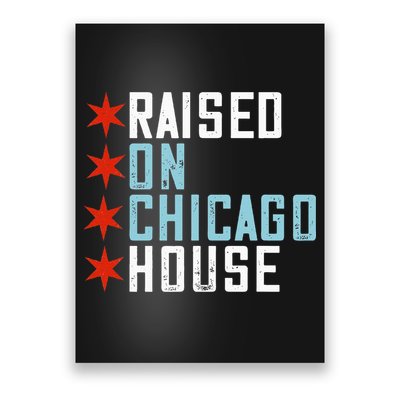 Raised On Chicago House Music EDM DJ Illinois Raver Poster