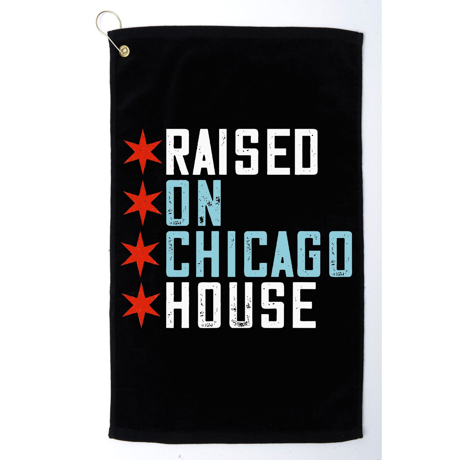 Raised On Chicago House Music EDM DJ Illinois Raver Golf Towel