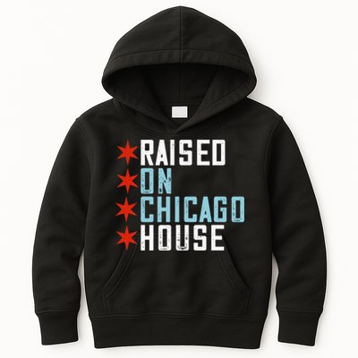 Raised On Chicago House Music EDM DJ Illinois Raver Kids Hoodie