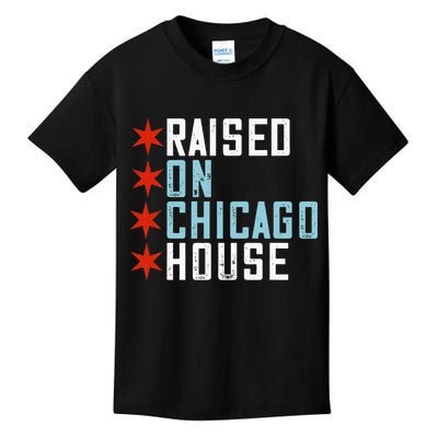 Raised On Chicago House Music EDM DJ Illinois Raver Kids T-Shirt