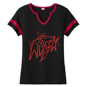 Rock On Cute Gift Ladies Halftime Notch Neck Tee