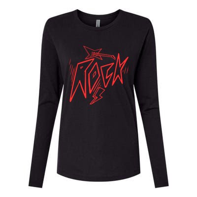 Rock On Cute Gift Womens Cotton Relaxed Long Sleeve T-Shirt