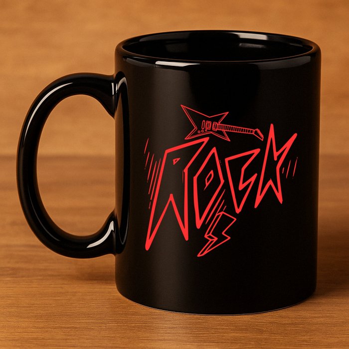 Rock On Cute Gift 11oz C Handle Ceramic Mug