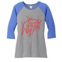 Rock On Cute Gift Women's Tri-Blend 3/4-Sleeve Raglan Shirt