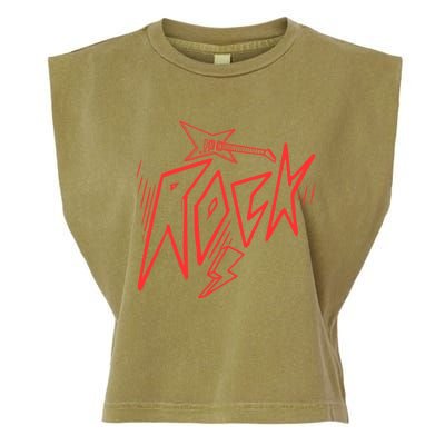 Rock On Cute Gift Garment-Dyed Women's Muscle Tee