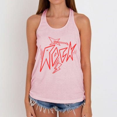 Rock On Cute Gift Women's Knotted Racerback Tank