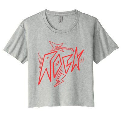 Rock On Cute Gift Women's Crop Top Tee