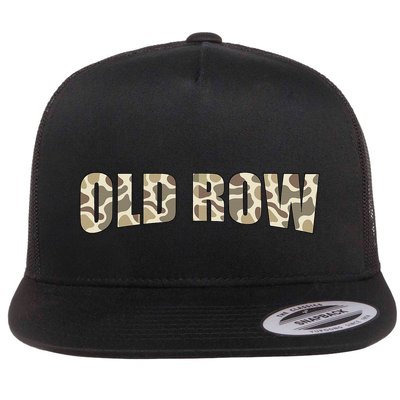 Retro Old Camo Row Gift Flat Bill Trucker Hat