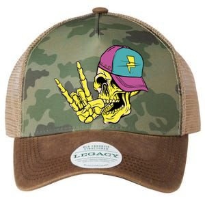 Rock On Cool Skull Legacy Tie Dye Trucker Hat