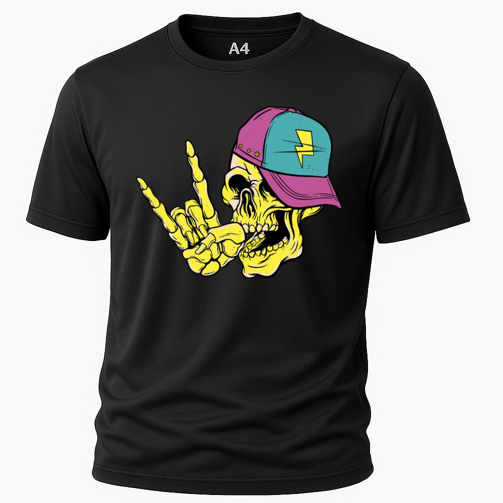 Rock On Cool Skull Performance Shirt