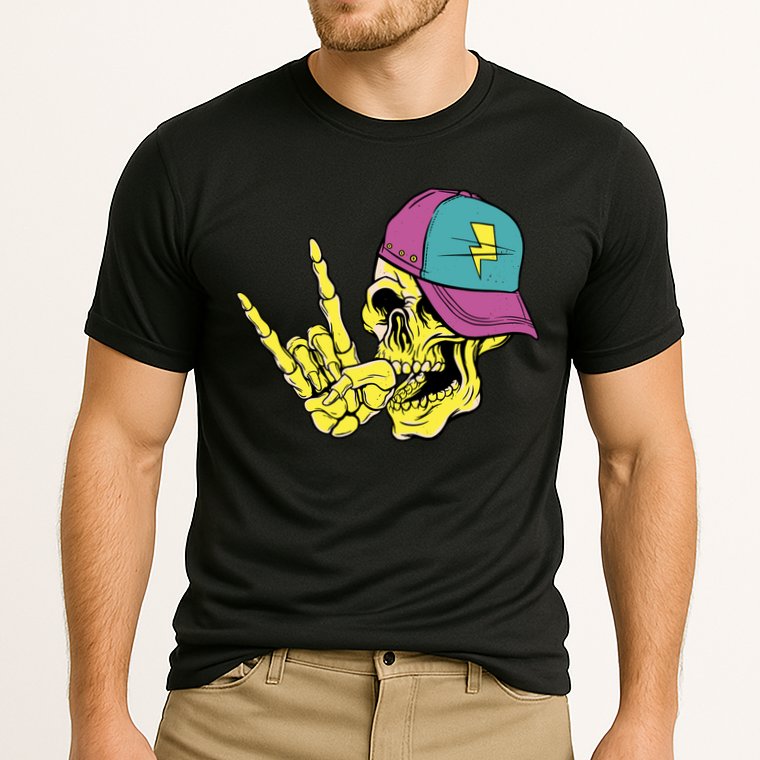 Rock On Cool Skull Performance Shirt