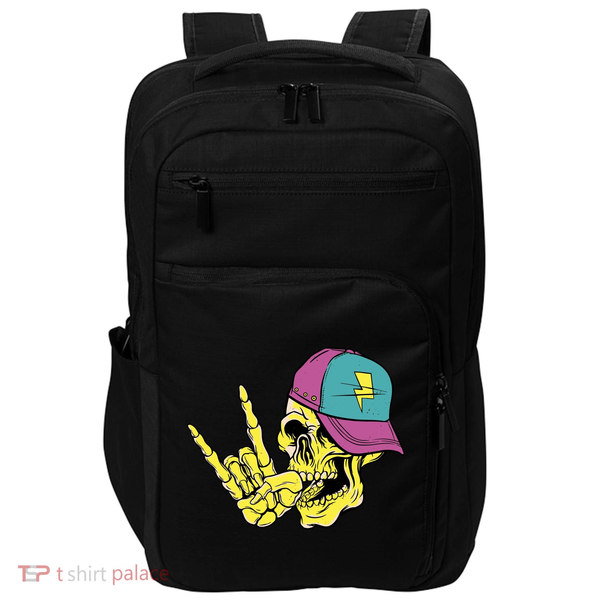 Rock On Cool Skull Impact Tech Backpack