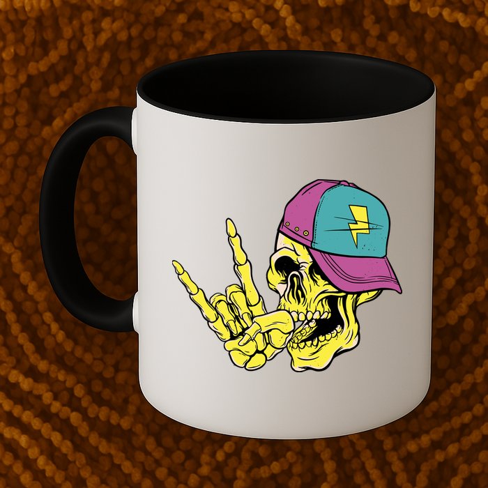 Rock On Cool Skull Mug