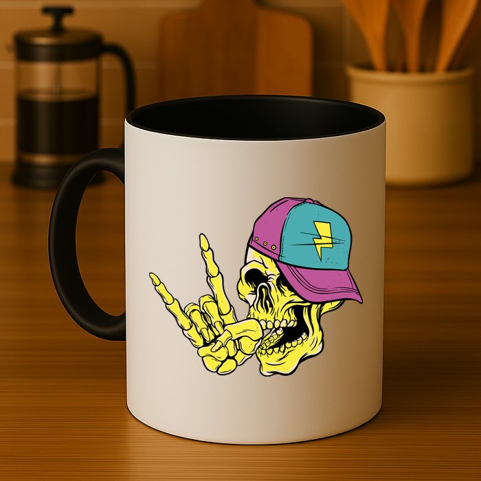 Rock On Cool Skull Mug