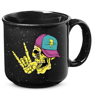 Rock On Cool Skull 15oz Campfire Ceramic Mug