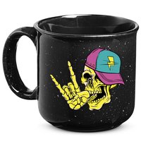 Rock On Cool Skull 15oz Campfire Ceramic Mug