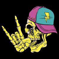 Rock On Cool Skull 16 in Basic Backpack