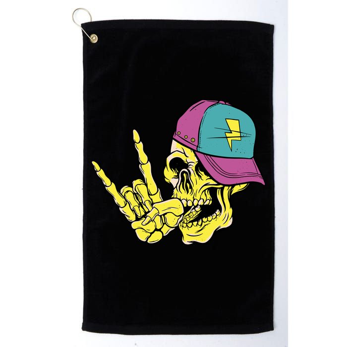 Rock On Cool Skull Golf Towel
