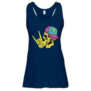 Rock On Cool Skull Ladies Essential Flowy Tank