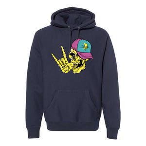 Rock On Cool Skull Premium Hoodie